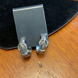 Brighton Buckle Silver Plated Earrings